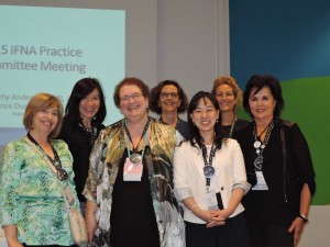 Members of the IFNA Practice Committee who met at IFNC12. Left to right: Maria do Céu Barbieri Figueiredo (Portugal), Li-Chi Chiang (Taiwan), Kathryn Anderson (USA), France Dupuis (Canada), Junko Honda (Japan), Cristina Garcia-Vivar (Spain), Janice M. Bell (Canada) 
