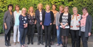 Dr. Birte Ostergaard (far right) and her team of cardiac nurses with Dr. Lorraine Wright and Dr. Janice Bell, Denmark 2013.