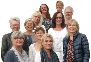 Dr. Eva Benzein (bottom left) and her research team at the Center for Collaborative Palliative Care in Sweden