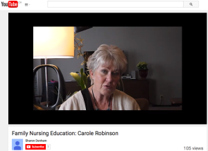 Dr. Carole Robinson, IFNA video, Innovation in Family Nursing Education